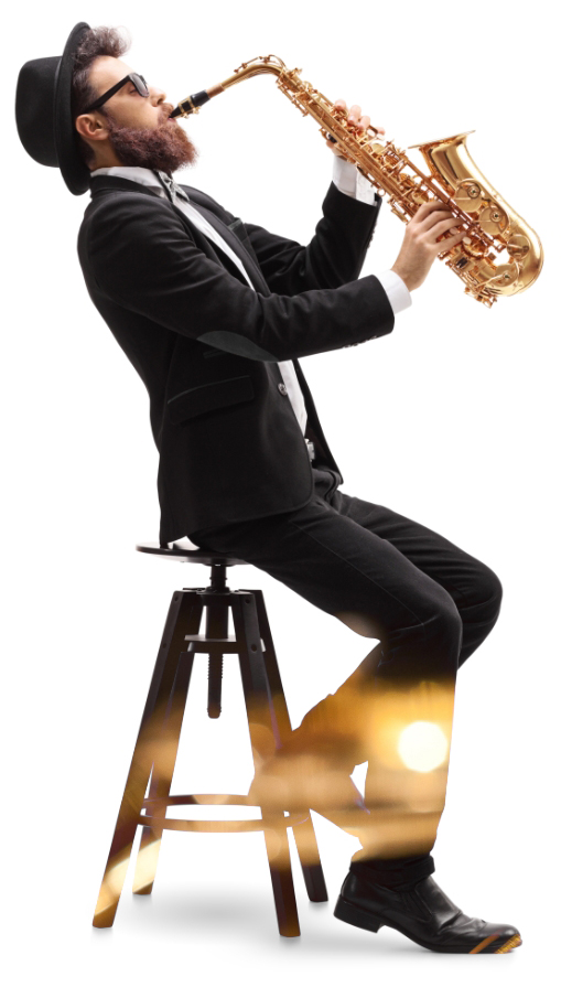 Man playing saxophone