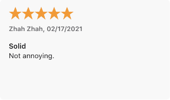 Star reviews
