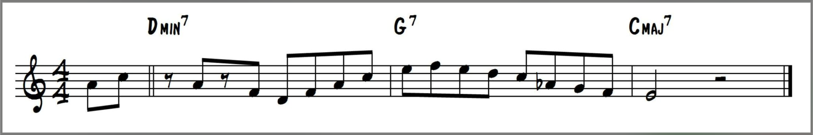 major ii-V-I lick in C major