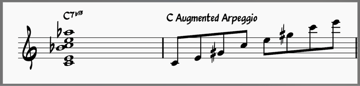 C7b13 and a Caug Arp