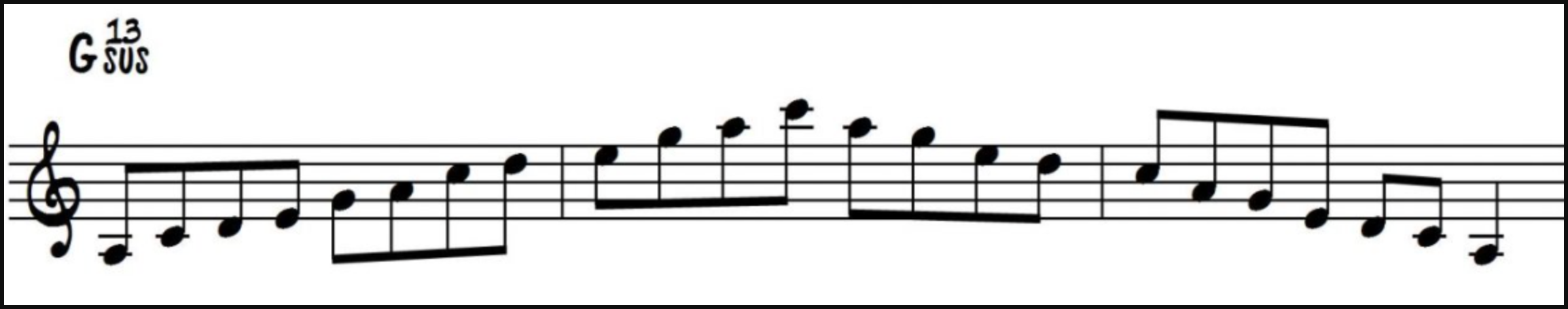 Pentatonic Scale over a Gsus13 chord